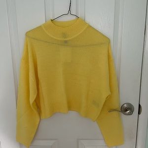 Yellow cropped sweater